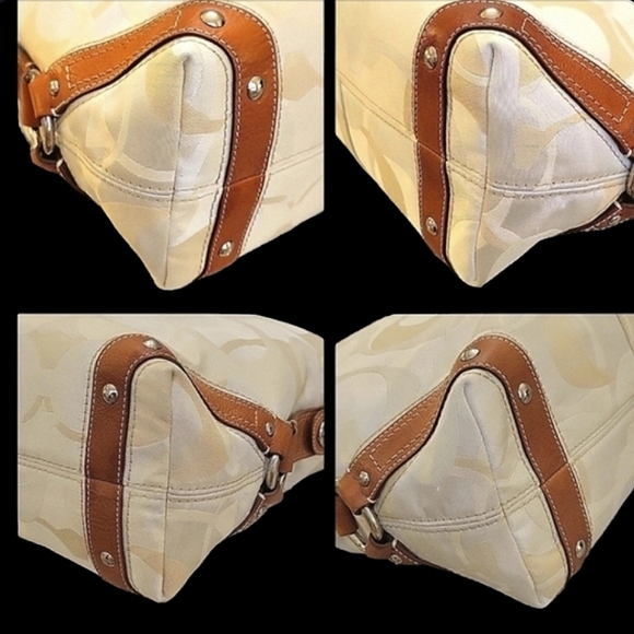 SOLD ELSEWHERE COACH Carly Lea & Canvas Sig C Hobo Shld Bag LIKE NEW & GORGEOUS! - Picture 15 of 16